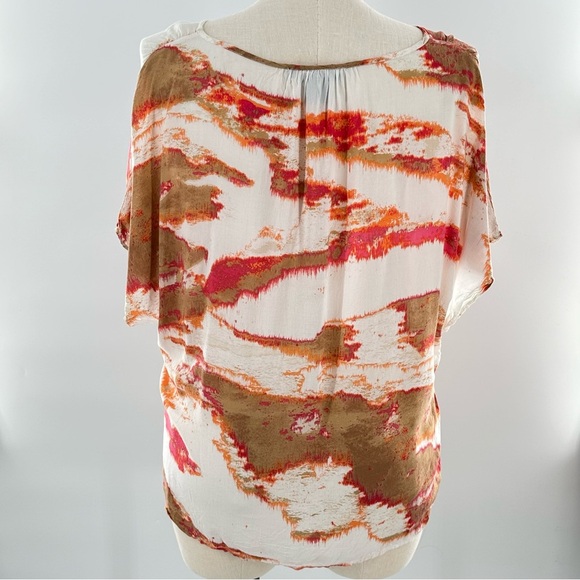 Calvin Klein jeans top size XL multicolored lightweight abstract desert sunset - Picture 4 of 11